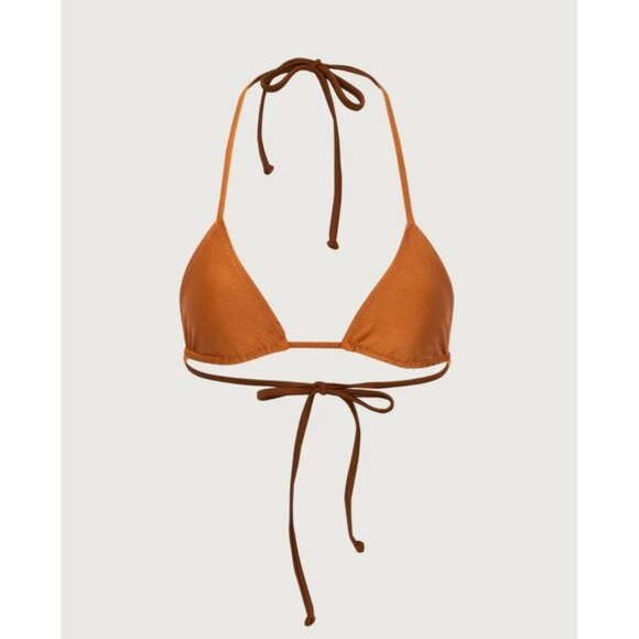 SAME LOS ANGELES BIKINY WOMENS Triangle Top Bronze SZ Small - Picture 2 of 7